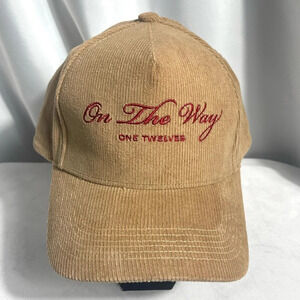One Twelves Teddy “On The Way” Corduroy Trucker Hat Snap Back O/S Embroidered